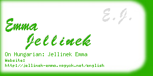 emma jellinek business card